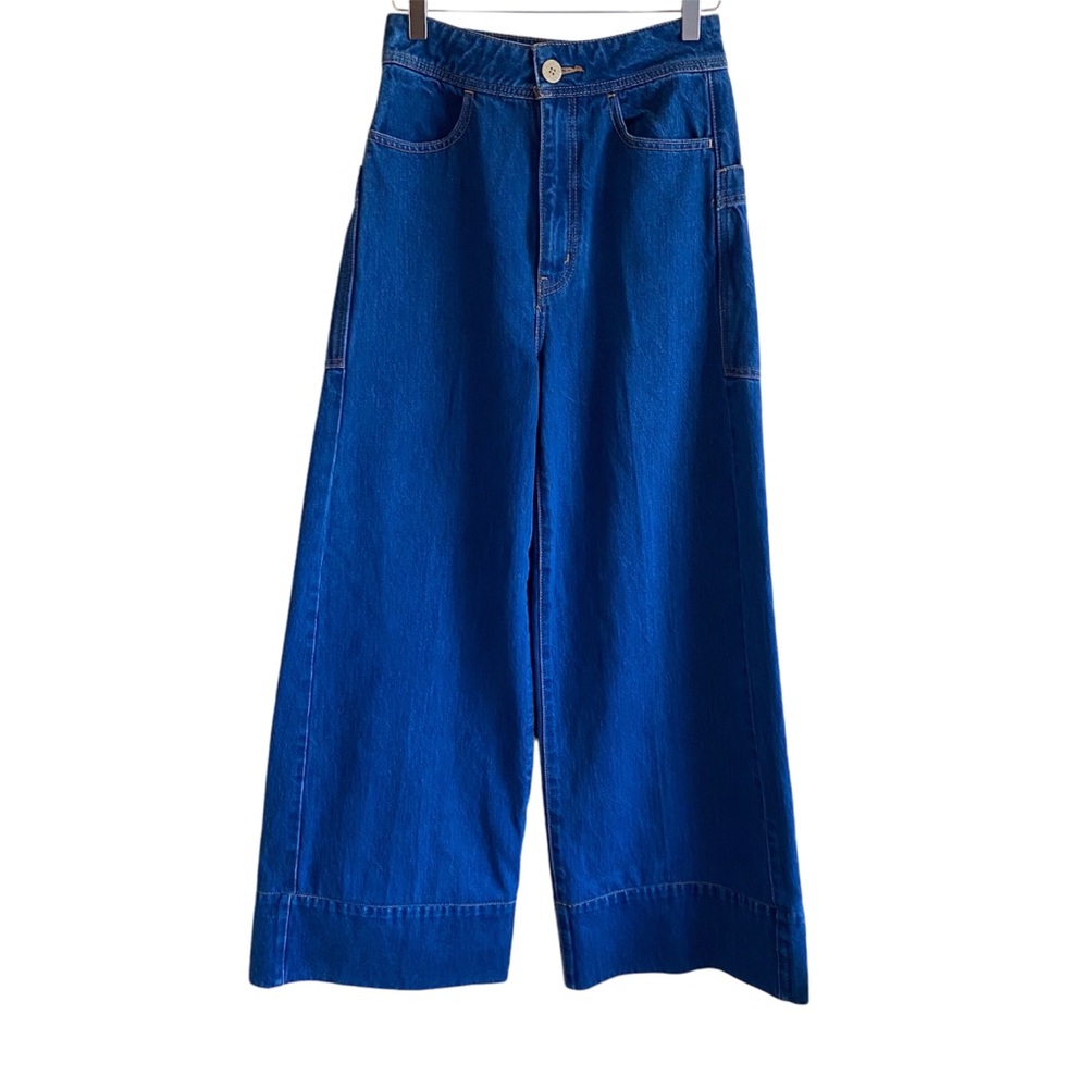 We The Free Blue Flare Wide Leg Jeans